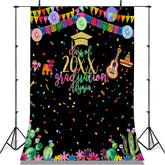 Lofaris Colorful Mexican Easter Class Of 2022 Grad Party Backdrop